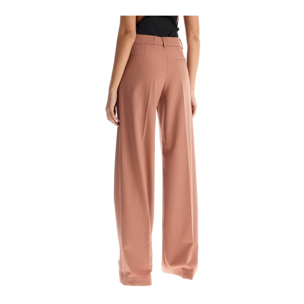 Andamane Hoge taille wol palazzo broek Pink Dames