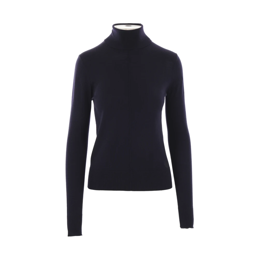 Chloé Navy Blue Wool Turtleneck Sweater Blue Dames