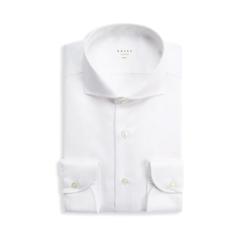 Xacus Tailor Fit Reis Shirt Wit White Heren