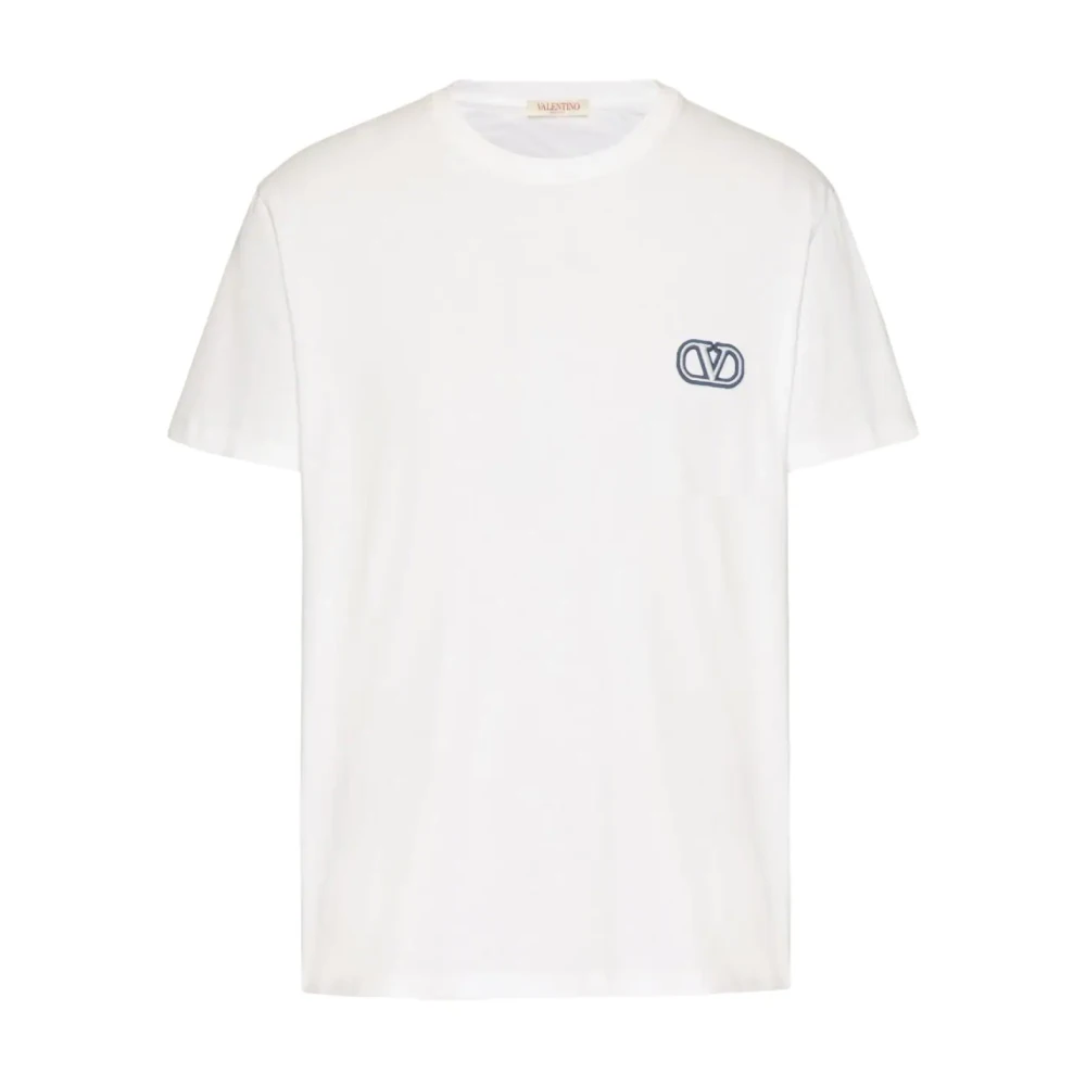 Valentino Witte Katoenen VLogo T-Shirt White Heren
