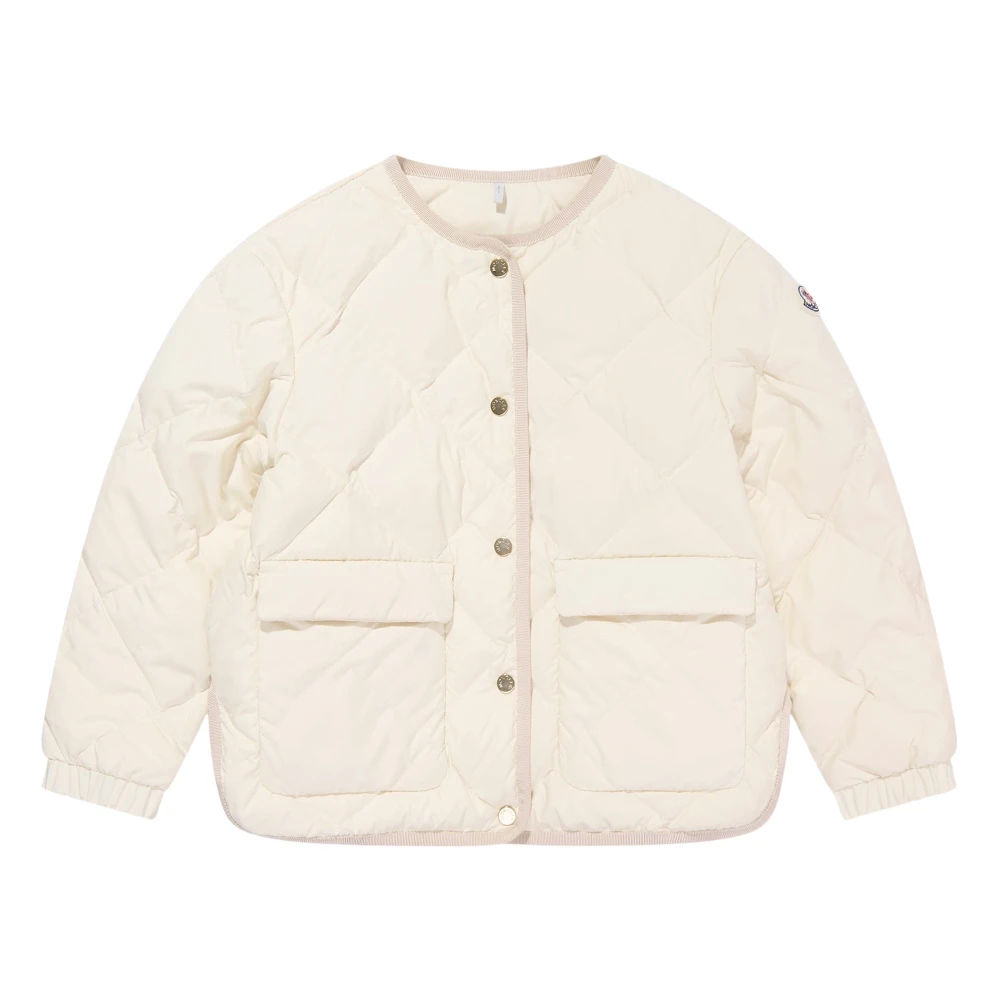 Moncler Girls Beige Light Jackets, 8 Y, Down Quilted Ursella Jacket
