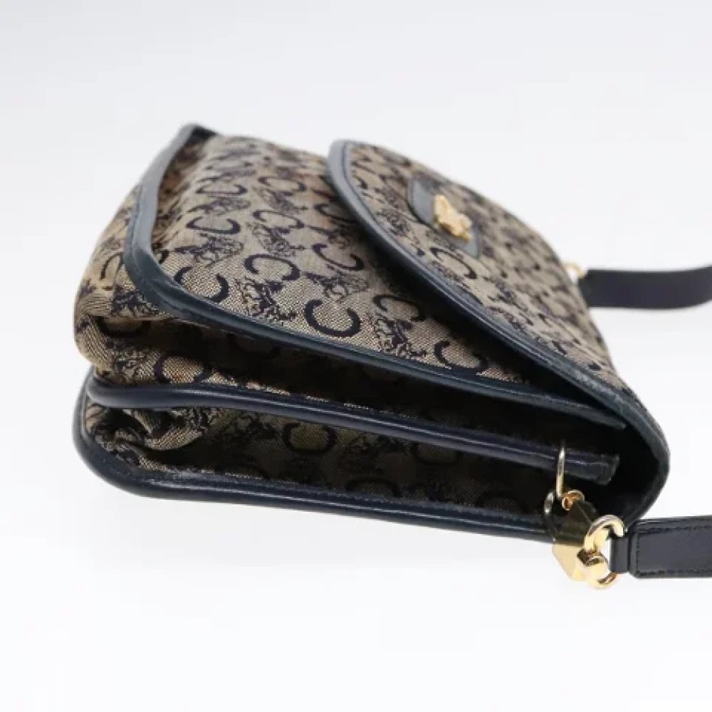 Celine Vintage Pre-owned Canvas shoulder-bags Blue Dames