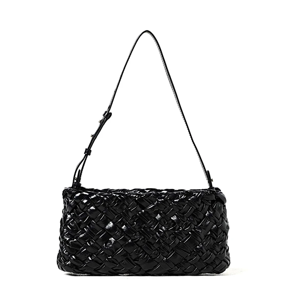 Bottega Veneta Stijlvolle Leren Tas Black Dames