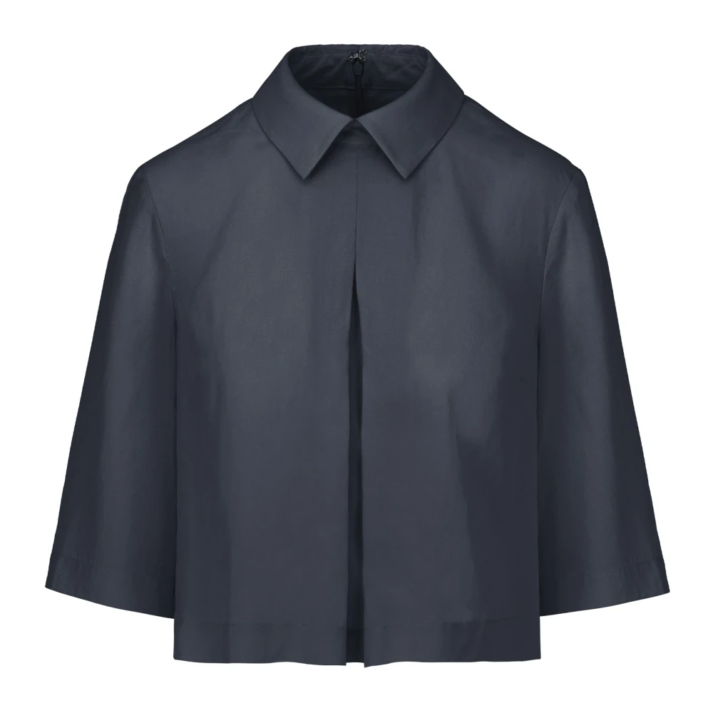 Bomboogie Women's Blue Blouses, S, Regular Fit Blouse In Lyocell