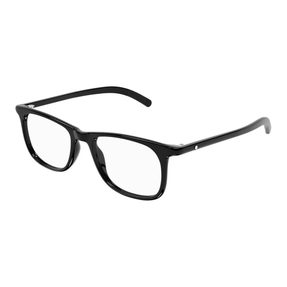 Montblanc Men's Black Square Eyeglasses - Glasses - 52 Mm - Accessories