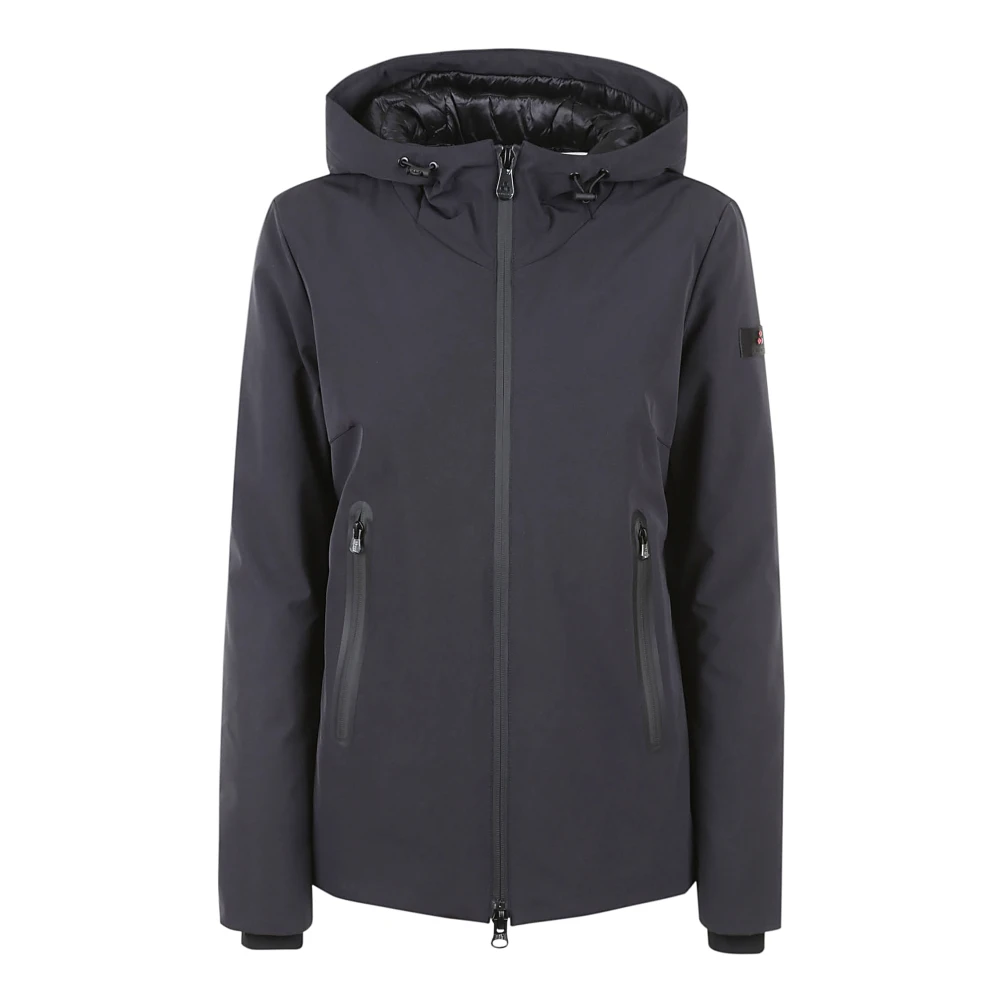 Peuterey Zwarte Korte Pufferjas Soft Shell Black Dames