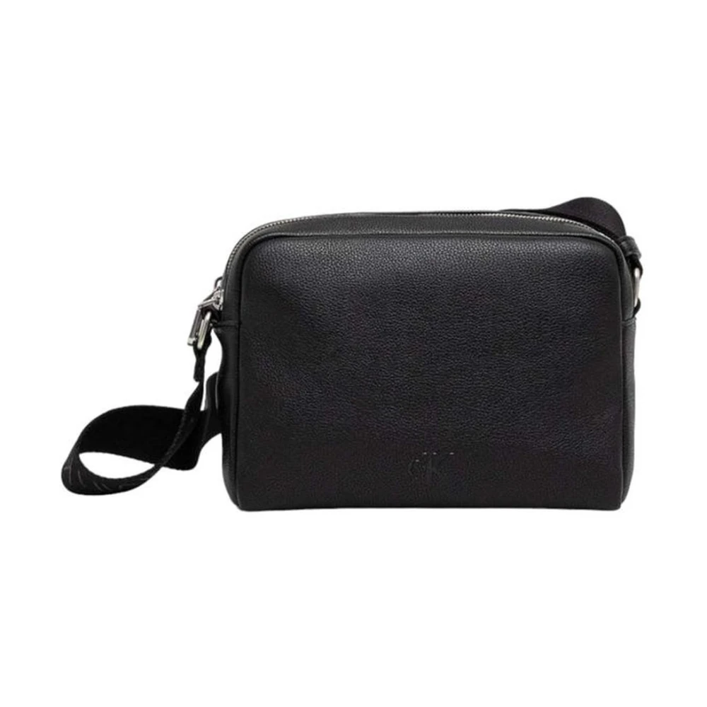 Calvin Klein Jeans Stijlvolle Zwarte Polyethyleen Handtas Black Dames