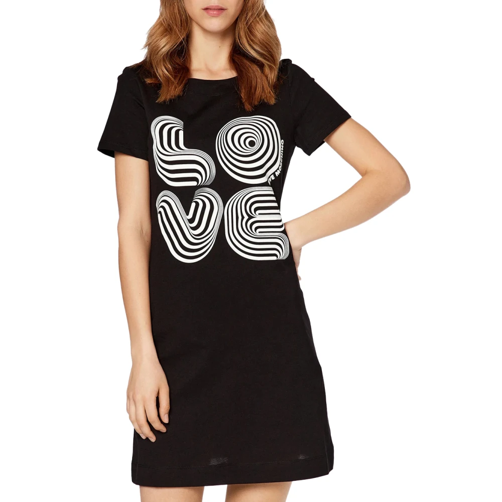 Love Moschino Svart T-shirt Klänning - Uppdatera din avslappnade stil Black, Dam