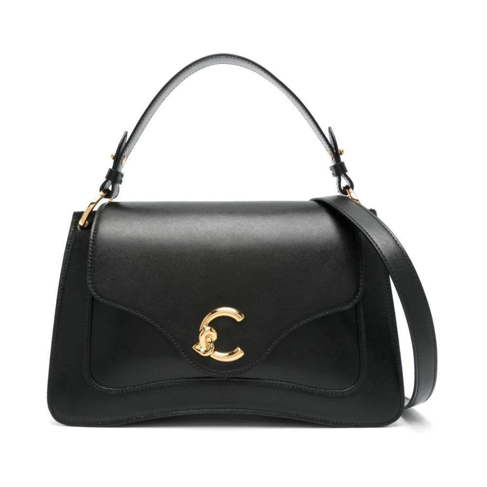 Coccinelle Women's Black Handbags, One Size, Elegant Leather Handbag In