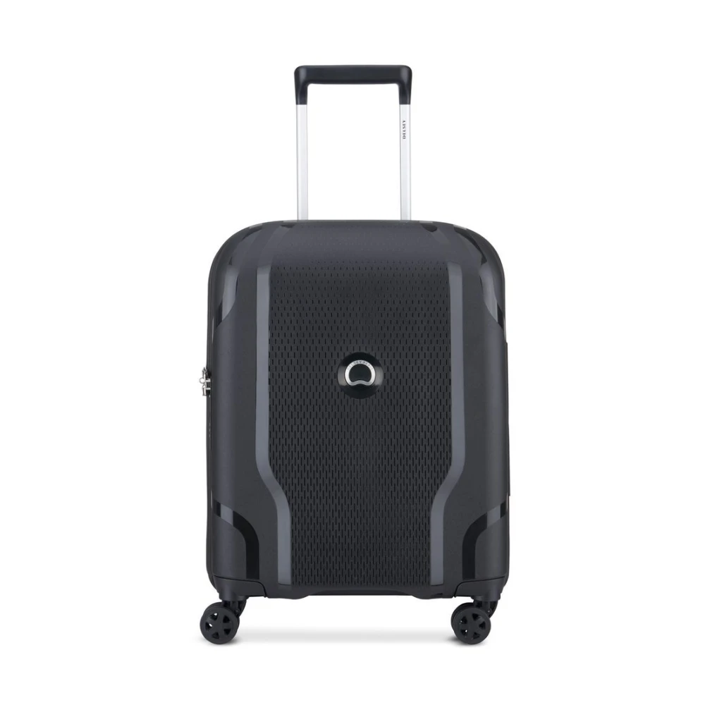 Delsey Clavel Hard Cabin Koffer met 4 Wielen Zwart Black Unisex