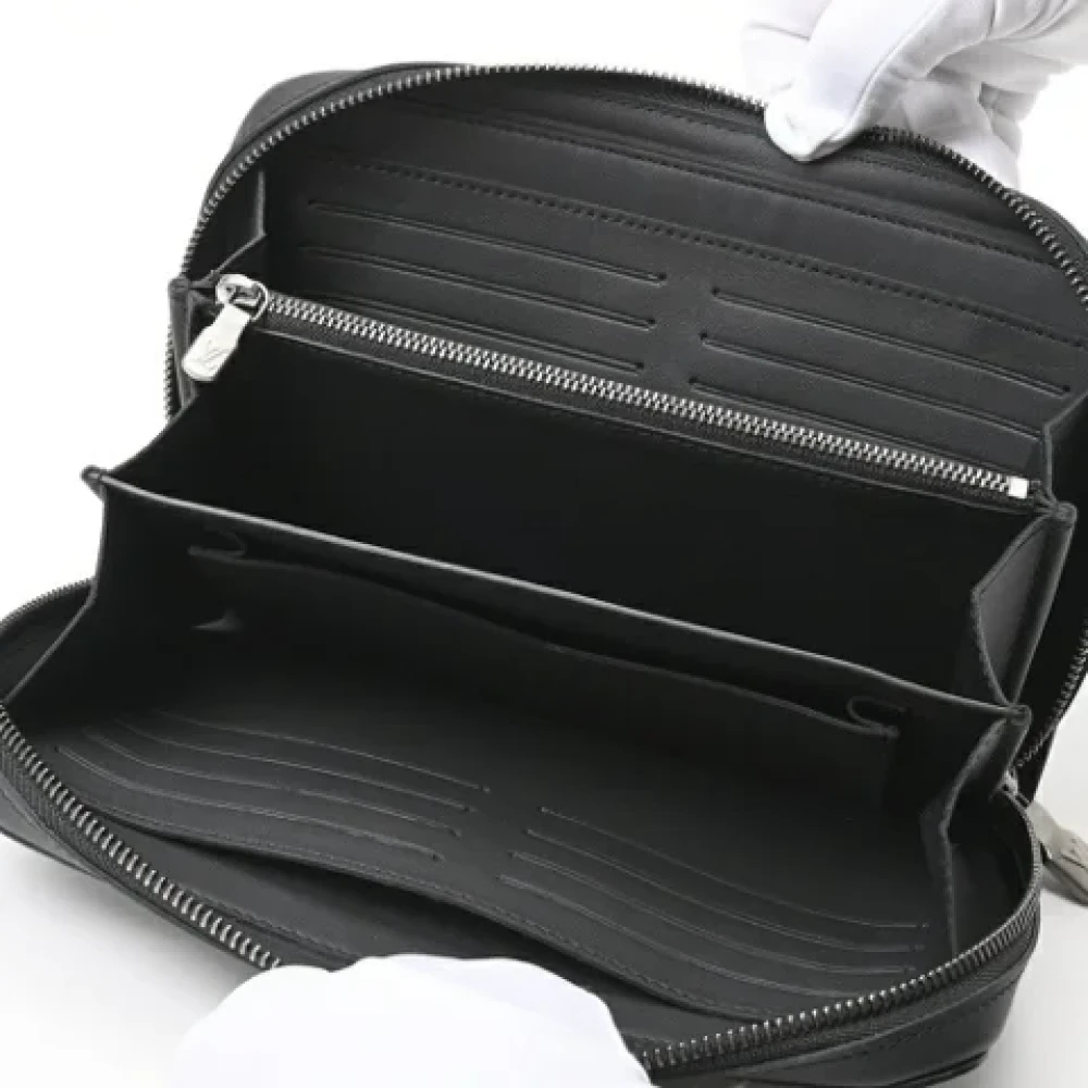 Louis Vuitton Vintage Pre-owned Fabric wallets Black Dames