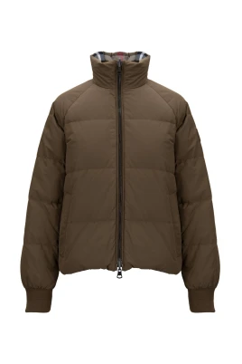 Reversible Check Nylon Puffer Jacket