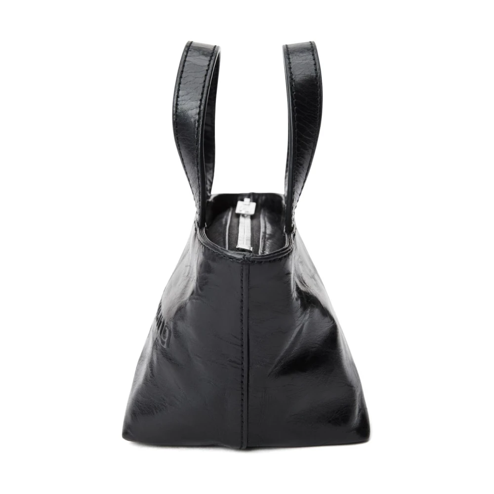 alexander wang Zwarte Leren Schoudertas Met Striksluiting Black Dames