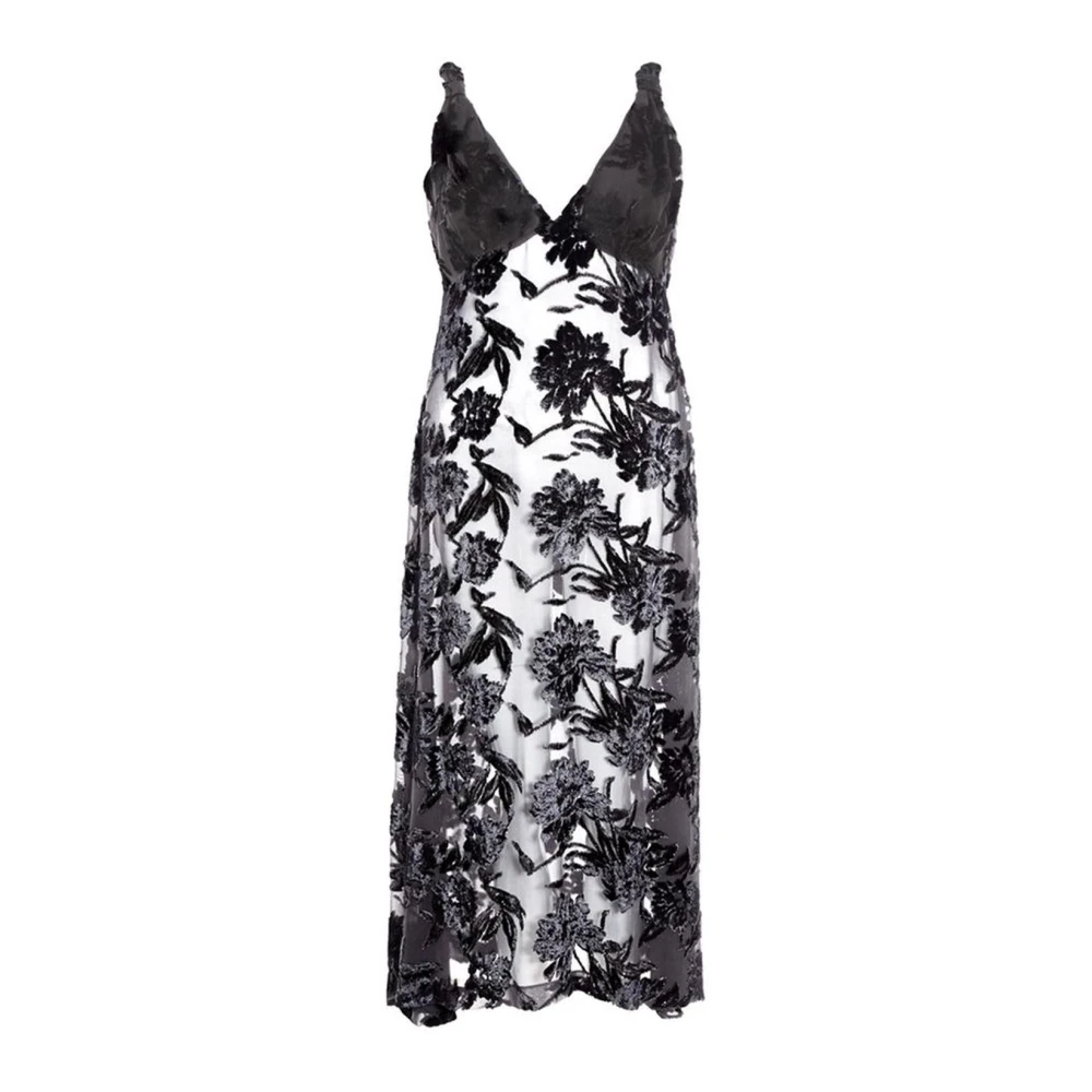 Lardini Tijdloze Zwarte Viscose Jurk Black Dames