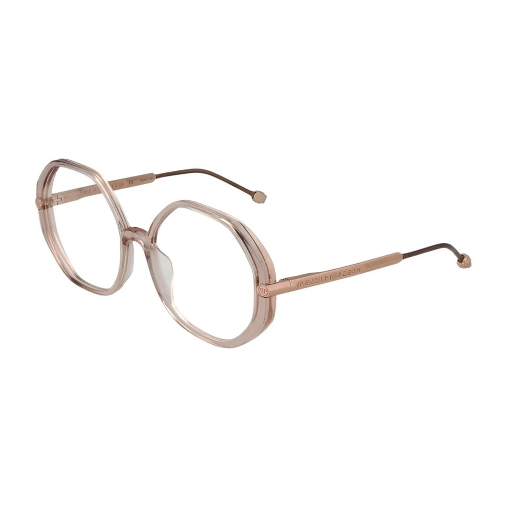 Philipp Plein Roze ronde optische monturen met plastic lenzen Pink Dames