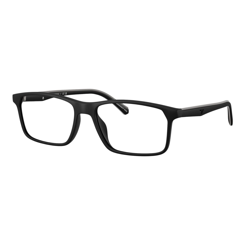 Emporio Armani Black Man Ea3266u 5001 Optical Frames Injected Pillow Normal - Image 4
