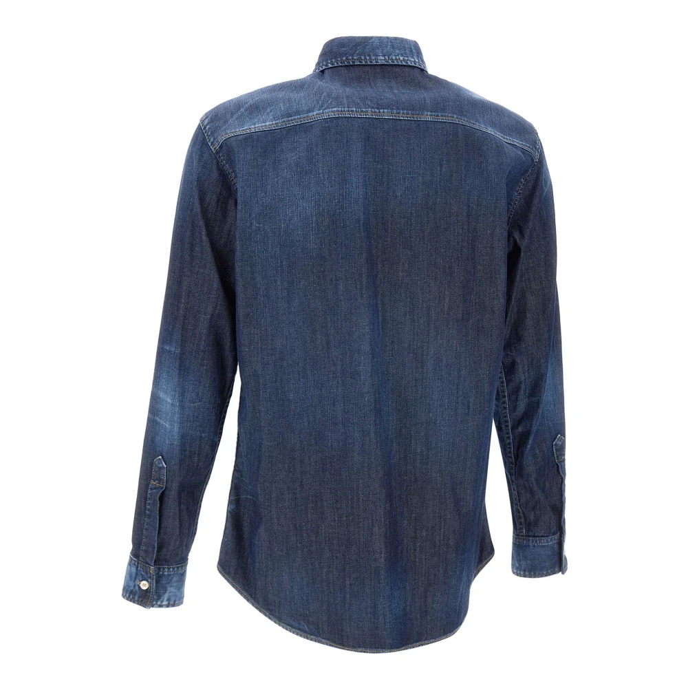 Dsquared2 Stijlvolle Overhemden Blue Heren