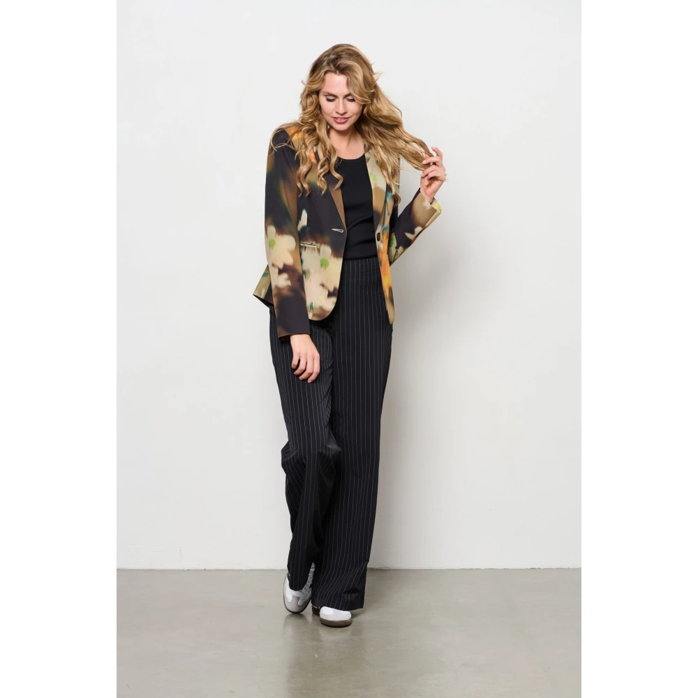 &Co Woman Wijde Broek Zomerse Stijl Black Dames