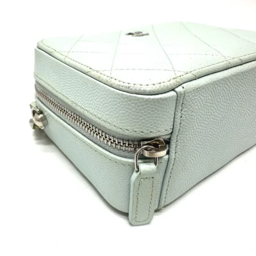 Chanel Vintage Pre-owned Leather chanel-bags Blue Dames