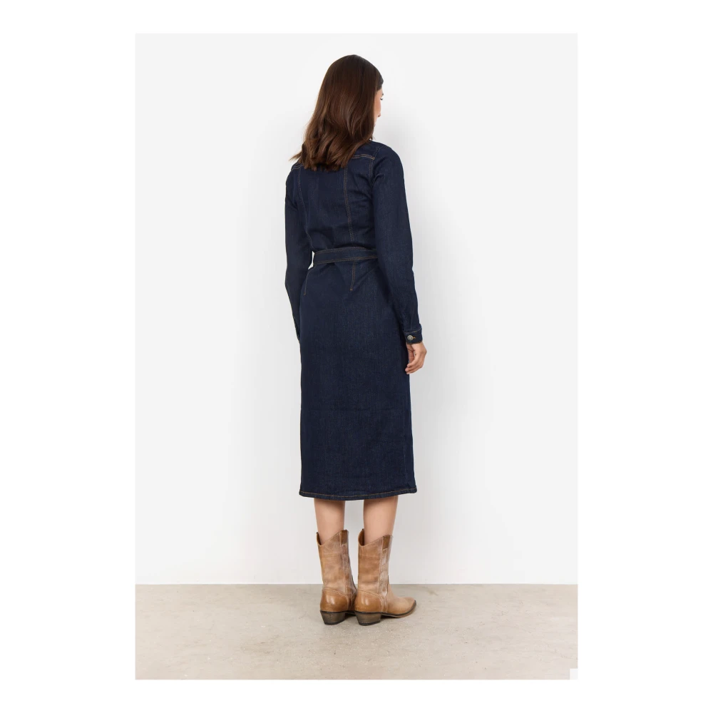 Soyaconcept Denim Jurk met Riem Blue Dames