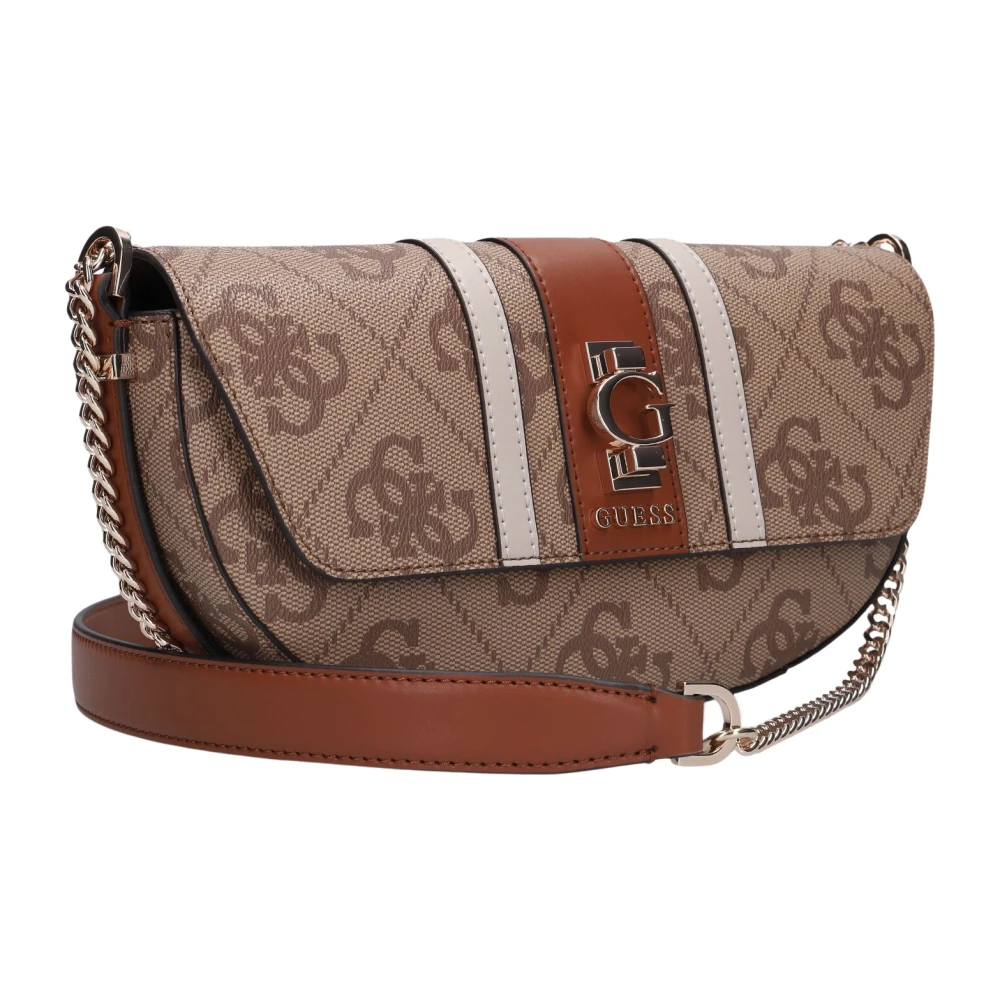 Guess Women's Brown Convertible Xbody Flap Shoulder Bag