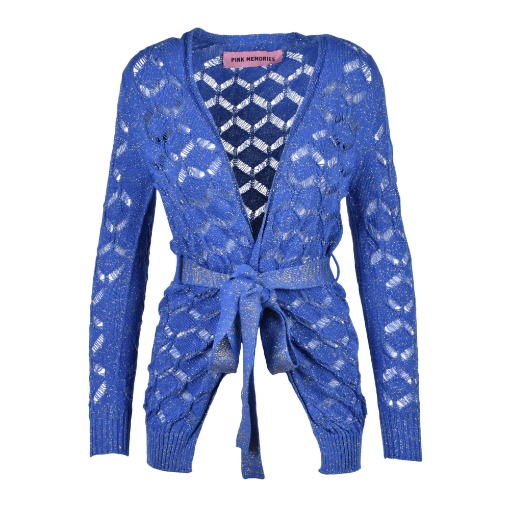 Pink Memories Comfortabele Gebreide Vest in Diverse Kleuren Blue Dames