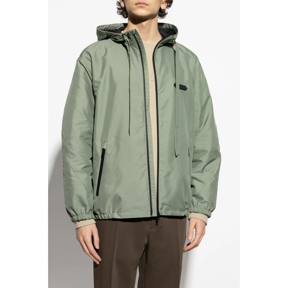 Lanvin Jas met logo Green Heren