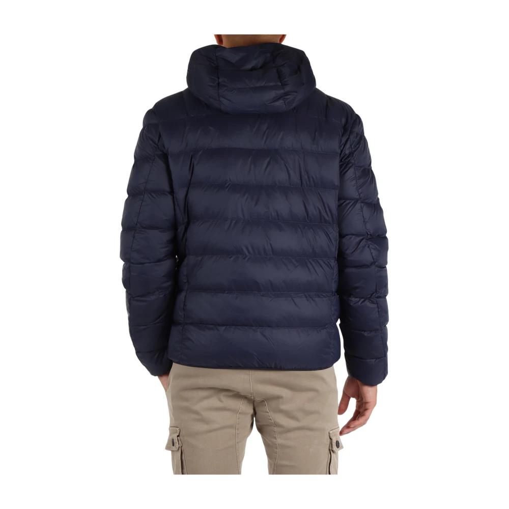 Sun68 Gewatteerde Opvouwbare Jas met Logoprint Blue Heren