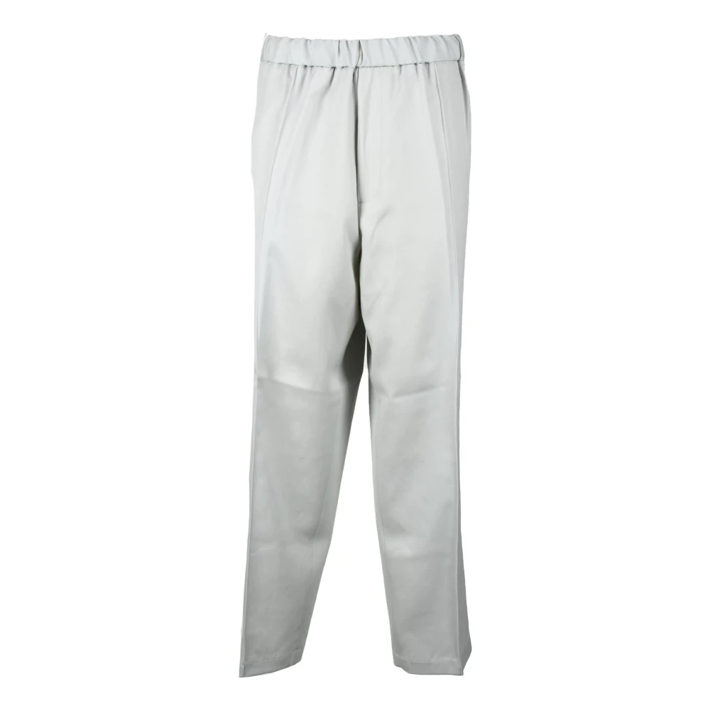 Jil Sander Zuivere Wol Broek Gray Heren