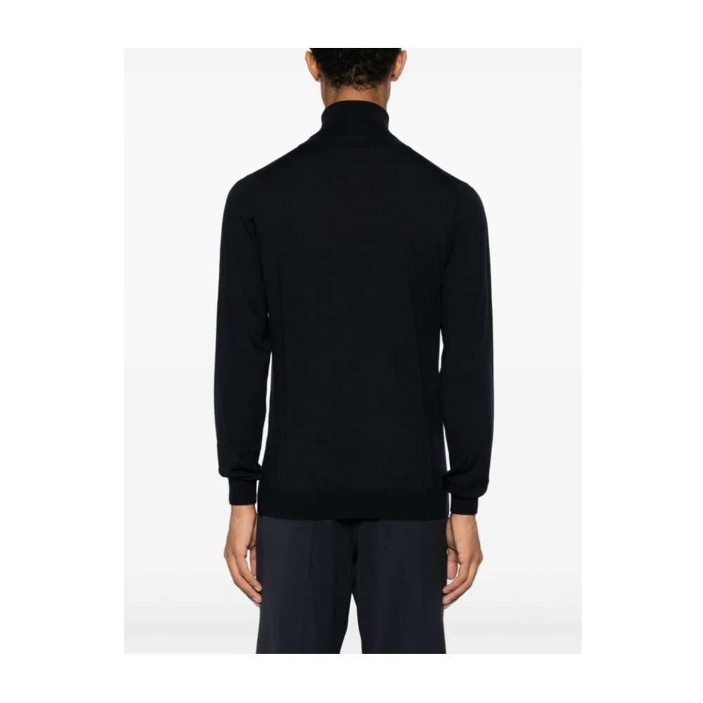 Laneus Turtle Neck Pullover Sweater Blue Heren