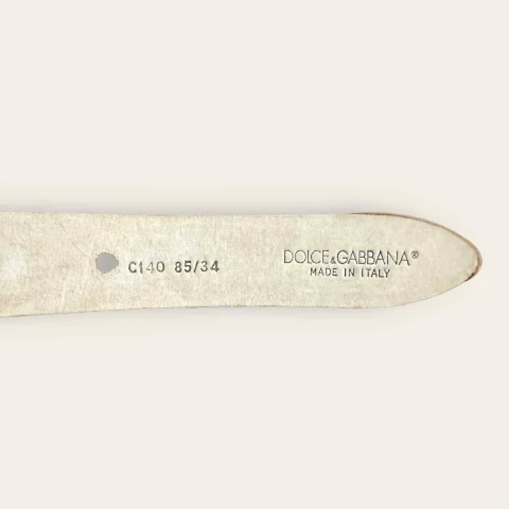Dolce & Gabbana Pre-owned Leather belts Brown Dames