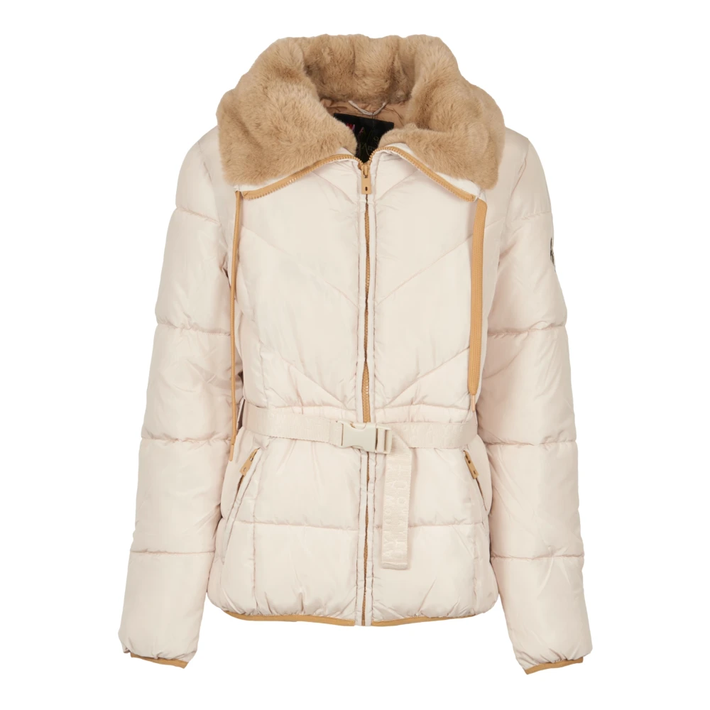Ottod'Ame Beige Jassen met Riem Beige Dames
