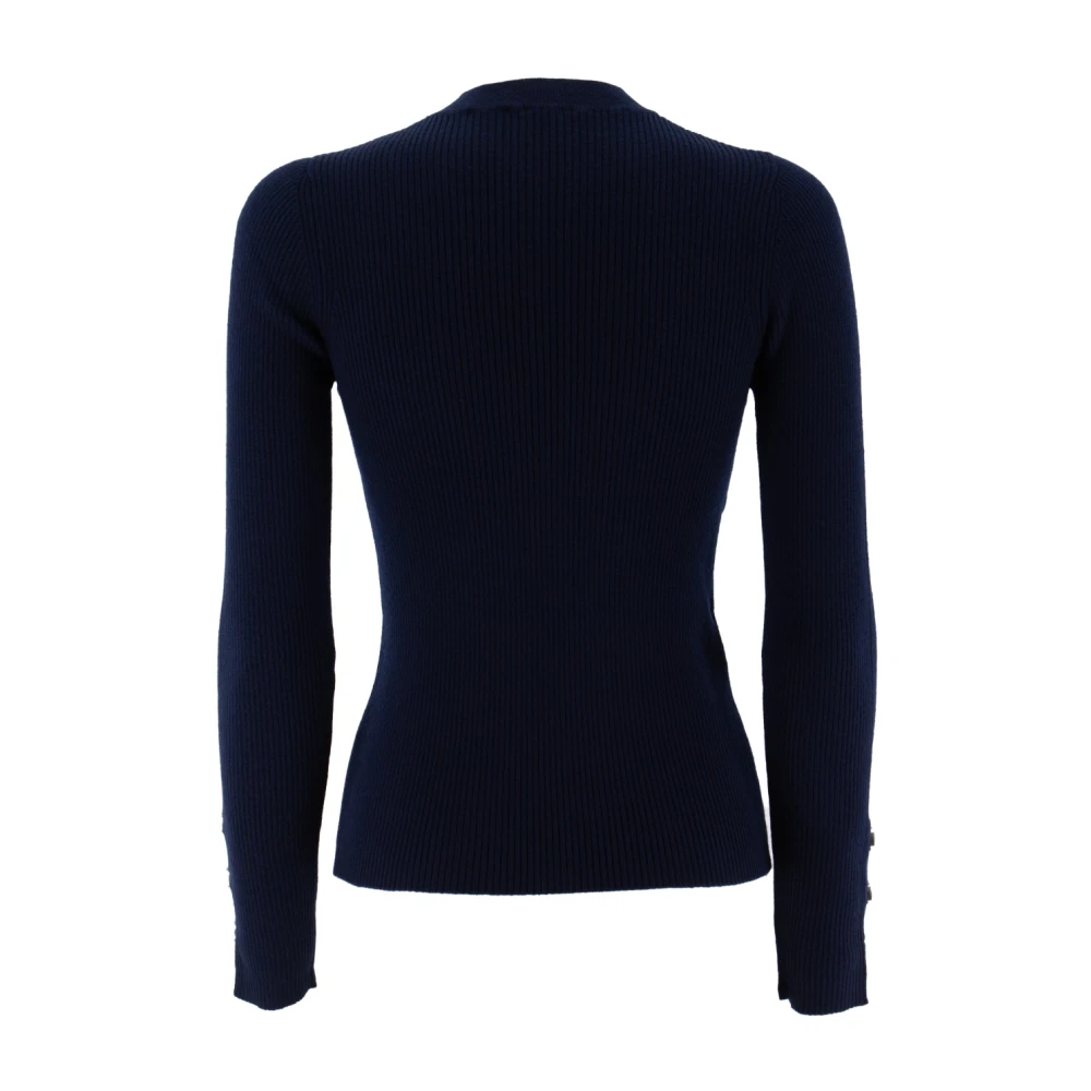 pinko Gebreide Crew Neck Trui Blue Dames