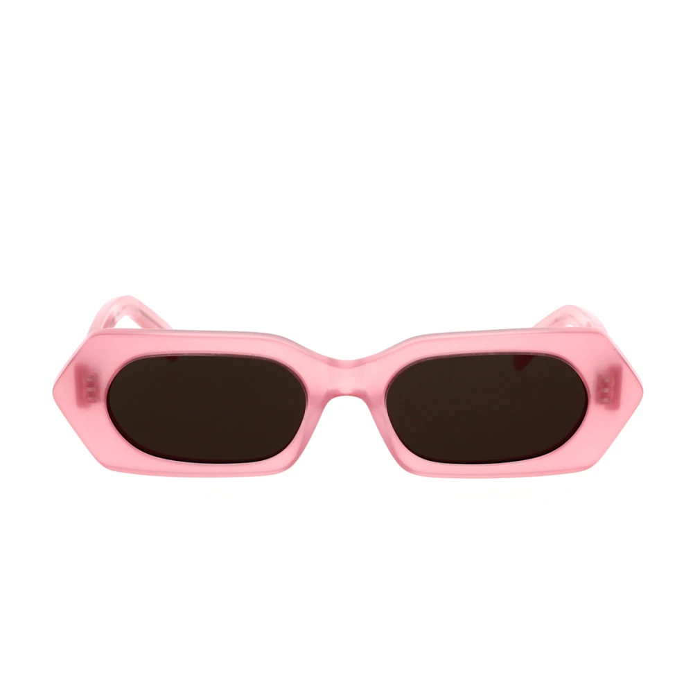 Celine Geometriska solglasögon i opalrosa acetat med bruna organiska linser Pink, Dam