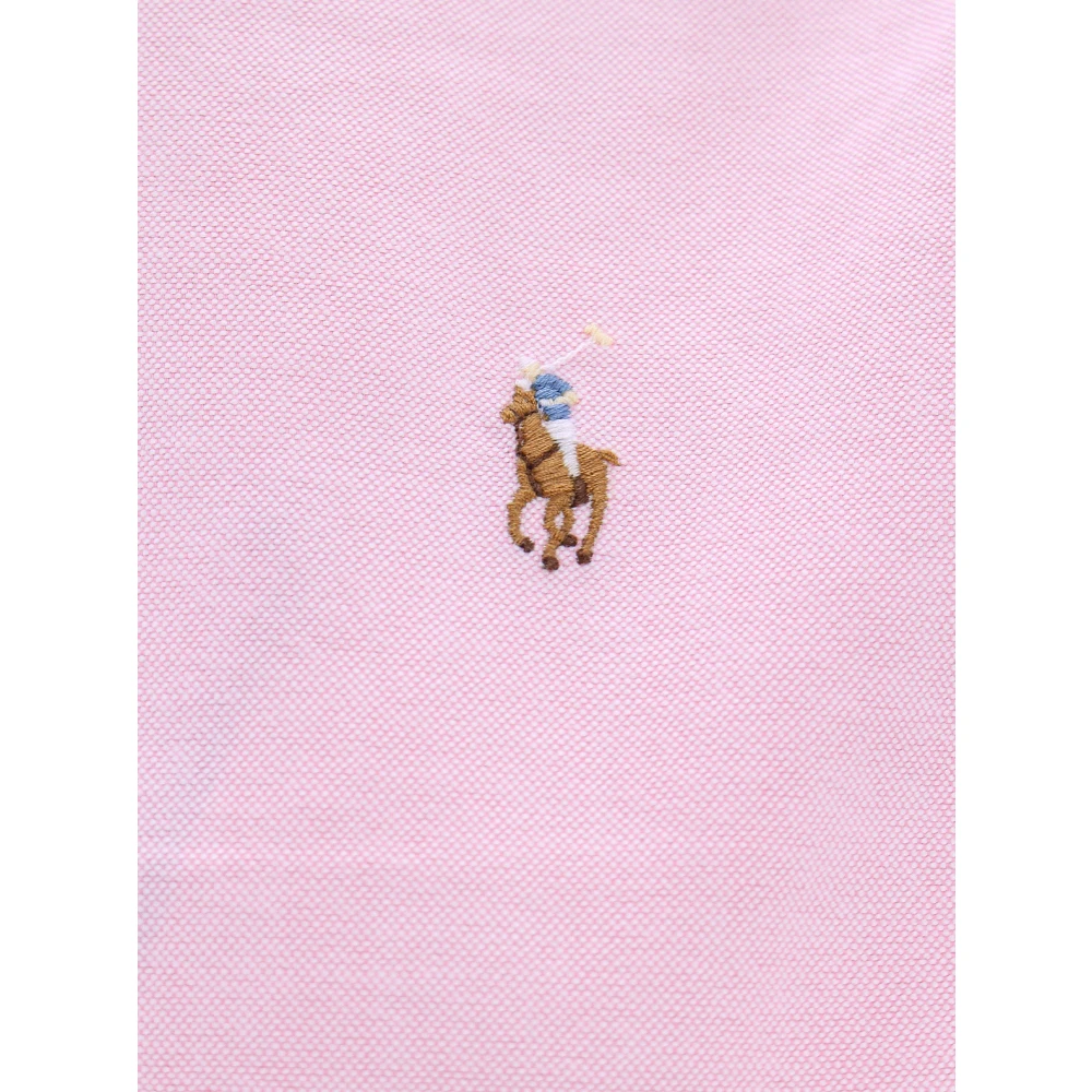 Ralph Lauren Roze Katoenen Blouse met Klassieke Kraag Pink Dames