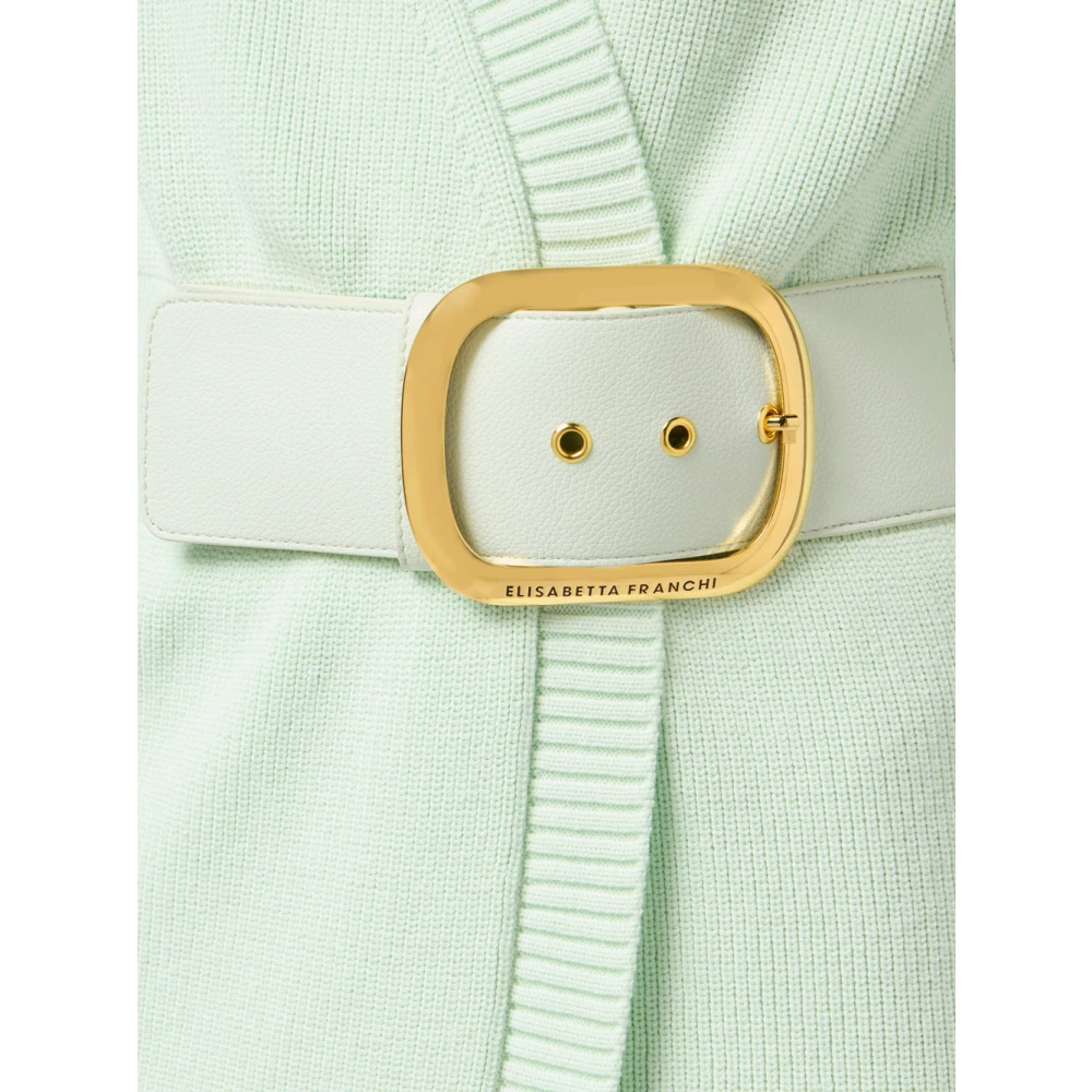 Elisabetta Franchi Groene Gekruiste Mini Jurk Green Dames