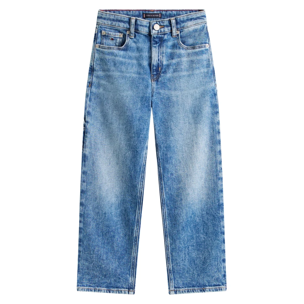 Tommy Hilfiger Boys Blue Jeans, 10 Y, Heritage Flag Baggy Worker Jeans