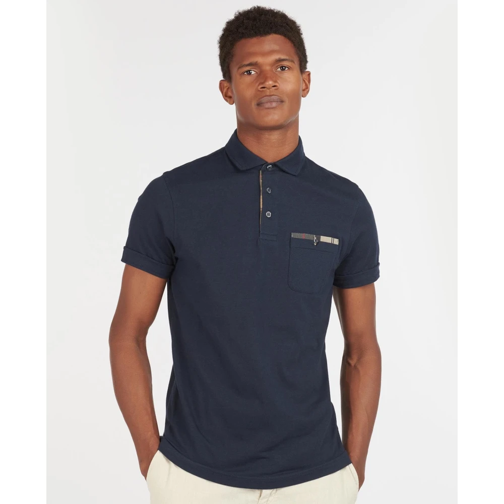 Barbour Blauwe Katoenen Polo Mml1071 Blue Heren