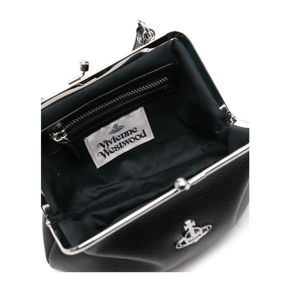 Vivienne Westwood Zwarte frame portemonnee voor oma Black Dames