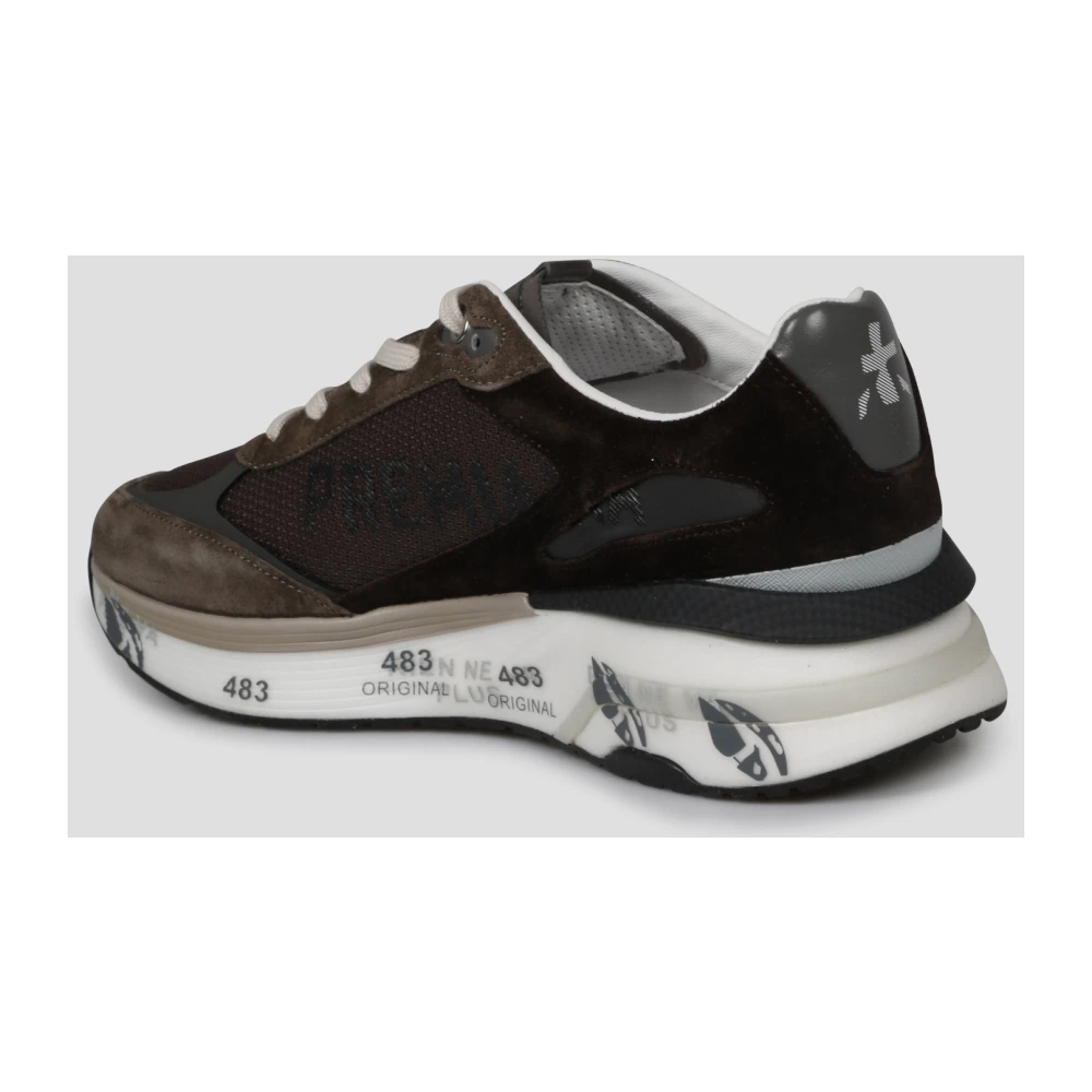 Premiata Mesh en Suede Sneakers Brown Heren