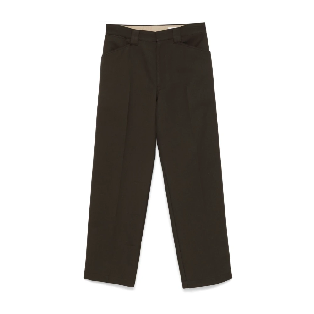 Lemaire Donkerbruine Straight Pants Brown Heren