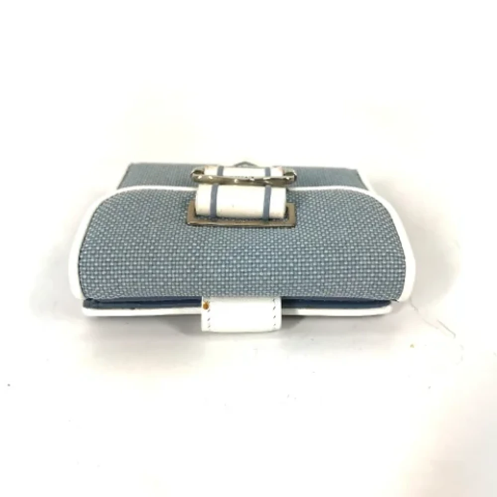 Dior Vintage Pre-owned Canvas wallets Blue Dames