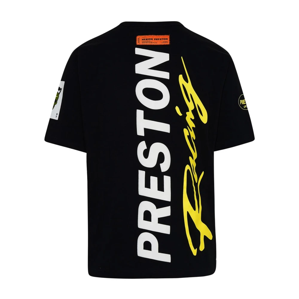 Heron Preston Zwarte katoenen T-shirt met logo prints Black Heren