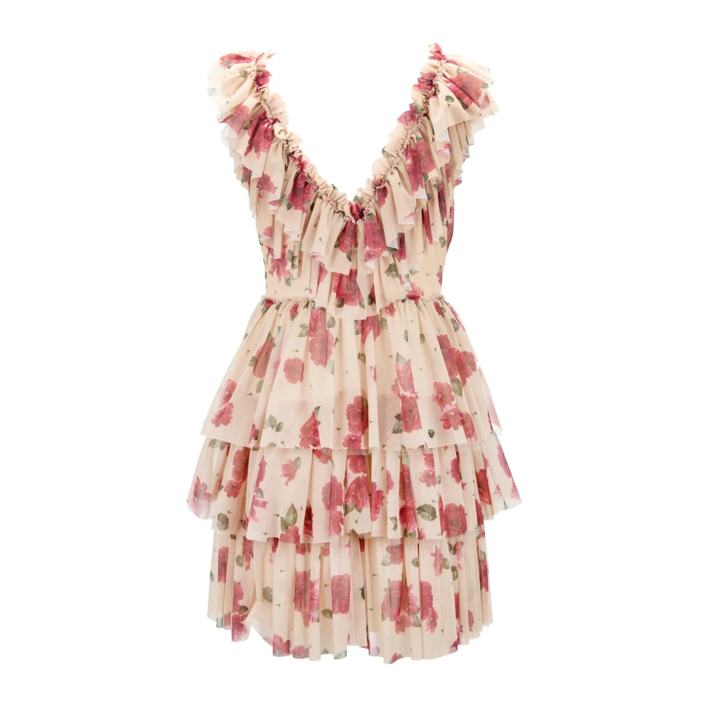 Aniye By Bloemen Korte Jurk met V-Hals Multicolor Dames