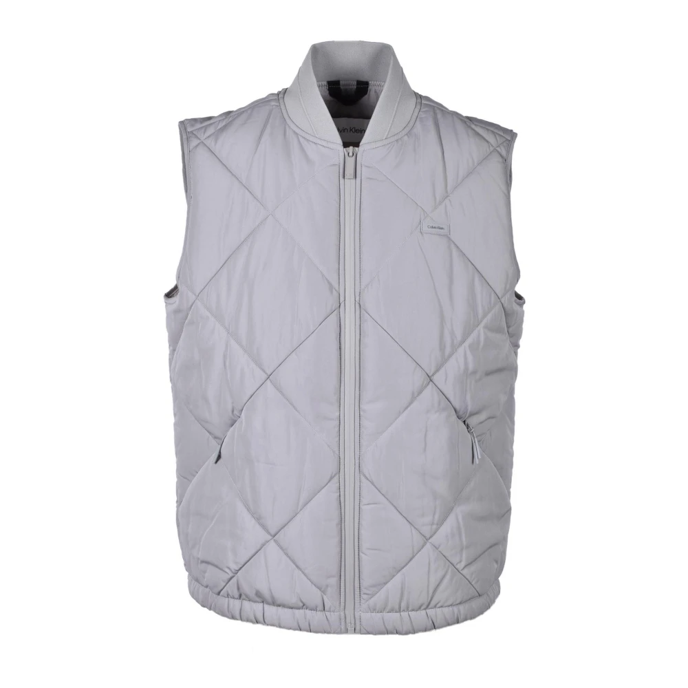 Calvin Klein Puffer Vest Polyester 100% Lichtgewicht Gray Heren