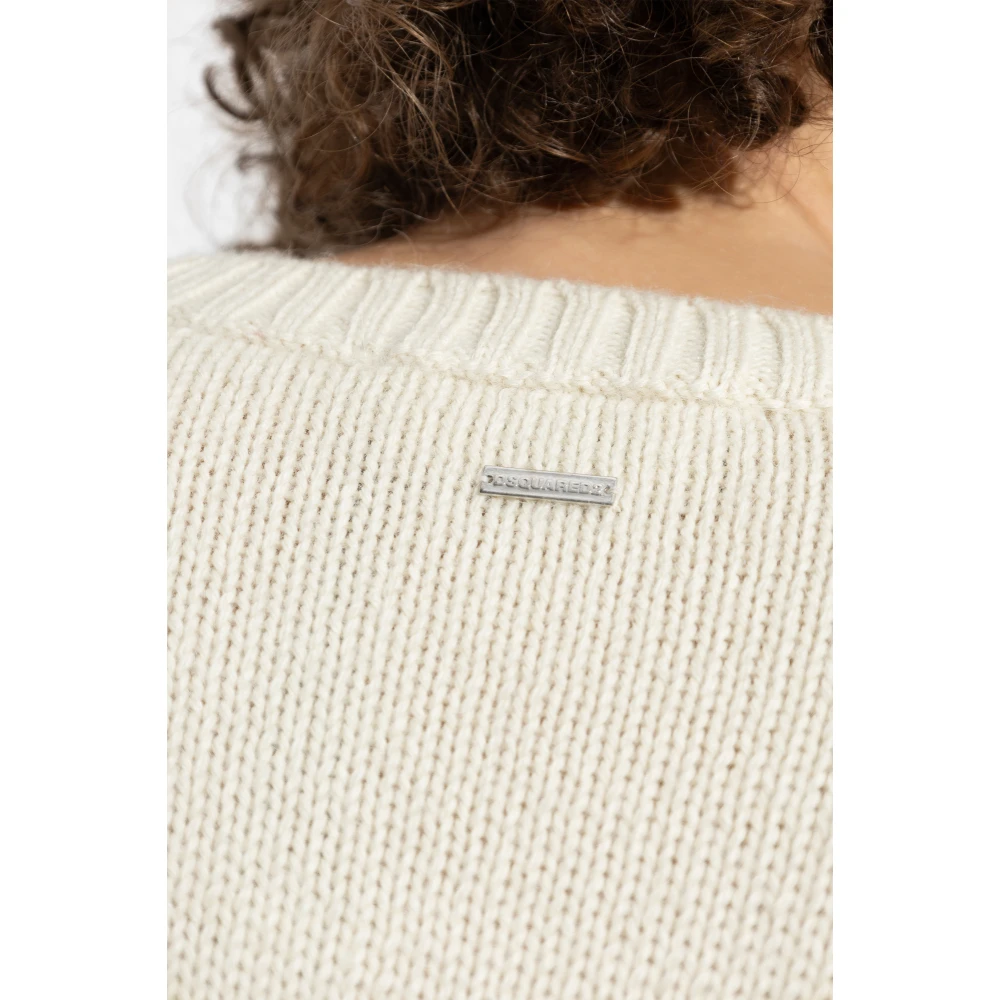 Dsquared2 Wollen trui Beige Dames
