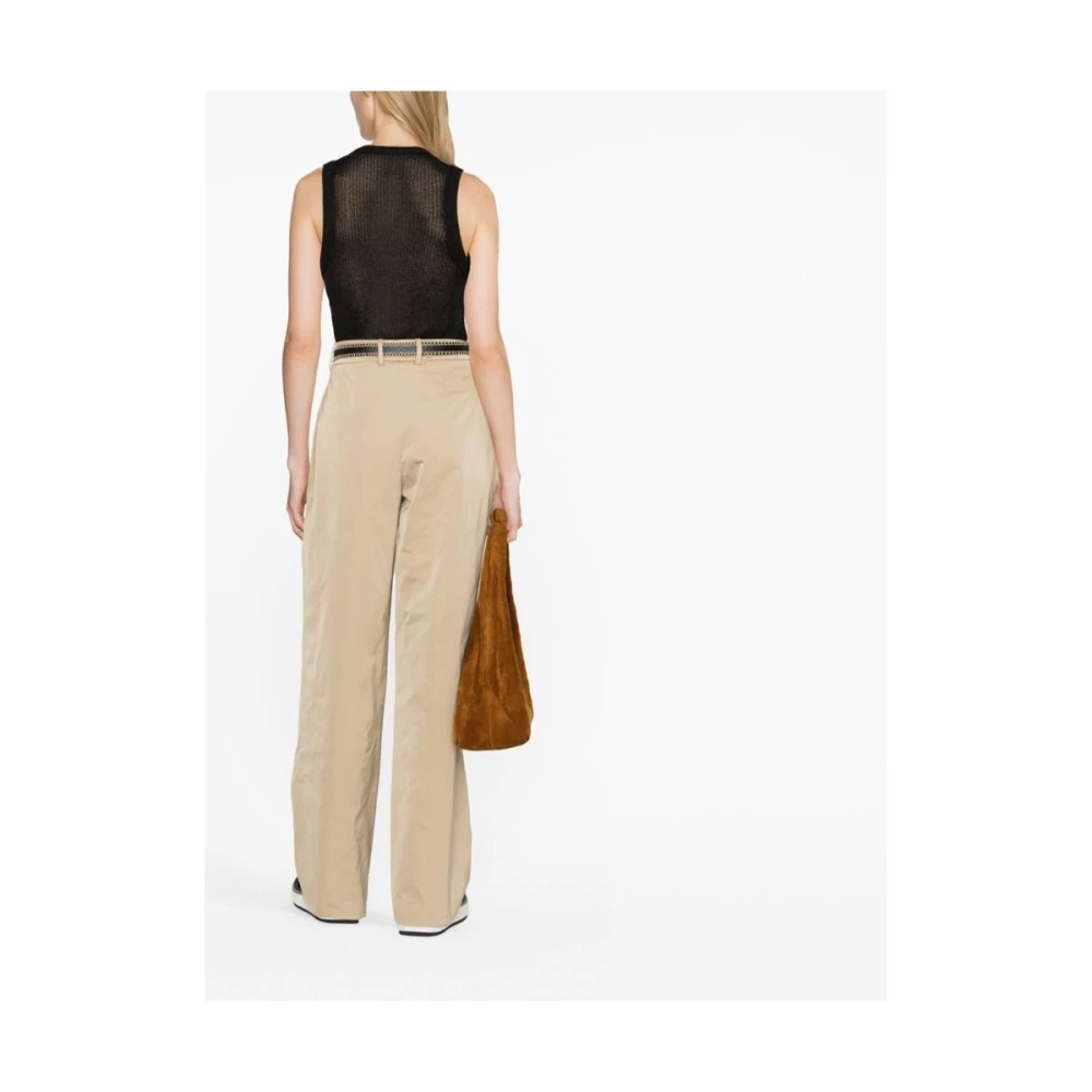 LOW Classic Zwarte Gebreide Mouwloze Top Black Dames