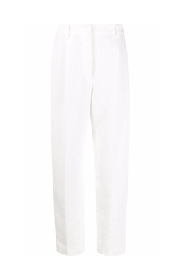 pantalon-fusele-en-lin-coton-blanc