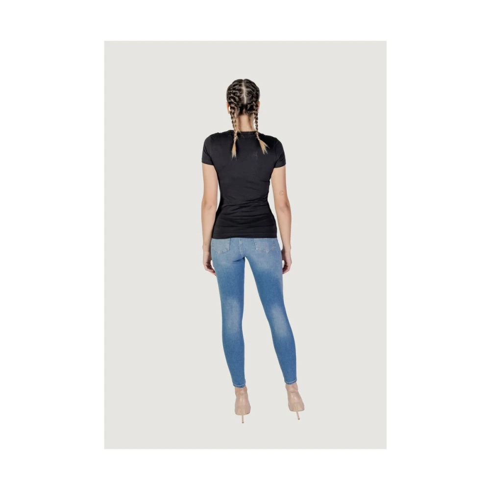 Guess Zwarte Katoenen Dames T-shirt Black Dames