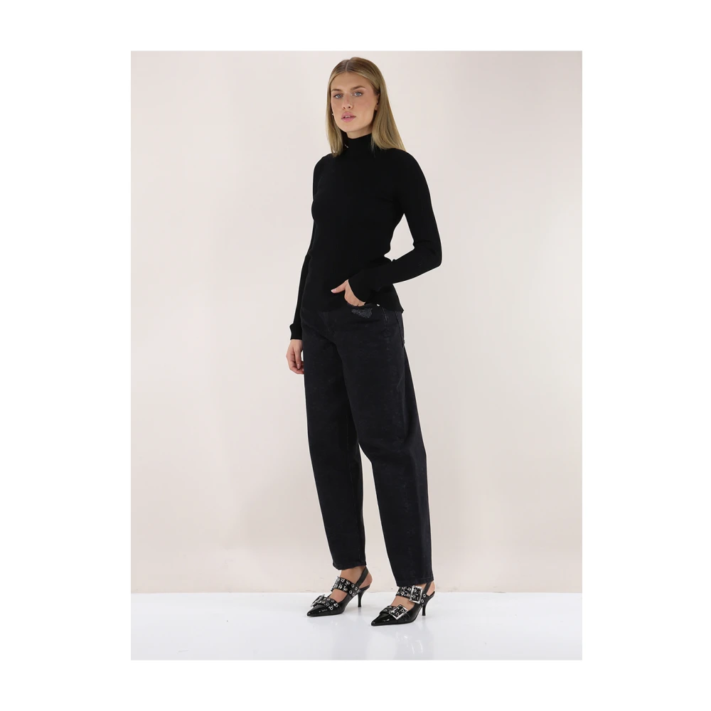 Twinset Zwarte Truien Romantische Stijl Black Dames
